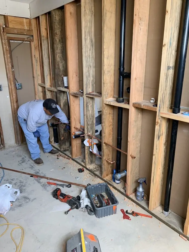 Commercial rough-in plumbing for Water Heater Replacement in Roscoe